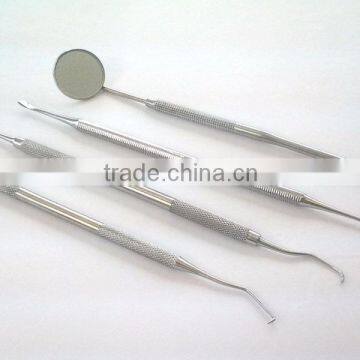 Dental tartar calculus plaque remover tooth scraper dental mirror and scaler set