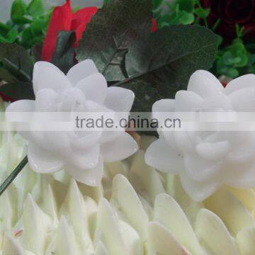 Pink Flower Shaped Birthday Candle/Paraffin Wax Candle With Tin