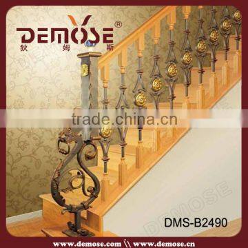 wrought iron stair railing panels for indoor stairs