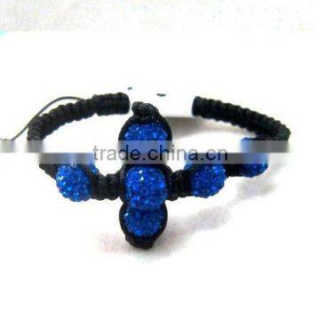 sideways cross shamballa bracelet