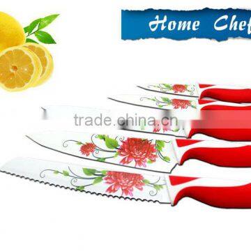 Fashion color kitchen knife set