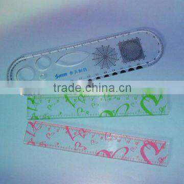 acrylic ruler with logo silk-screen