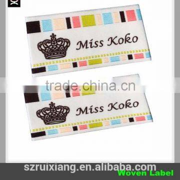 Good quality woven clothing label