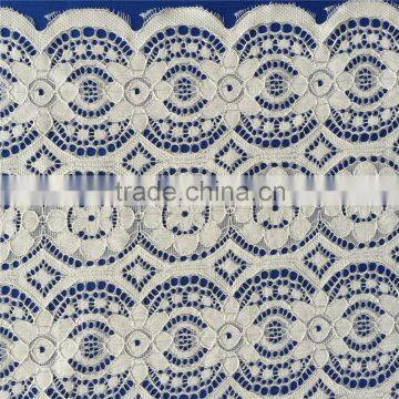 Global Elastic Fashionable Navy Blue Lace Dress Fabric photo-3