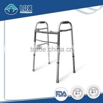 Dual release aluminum folding walker