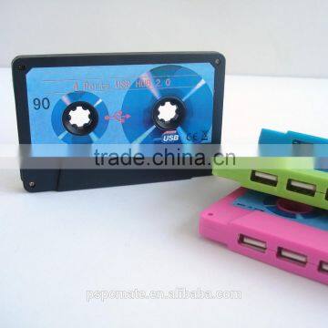 4-Port USB 2.0 "Cassette Tape" Shaped Hub - Turn One USB Port Into Four Ports! photo-2