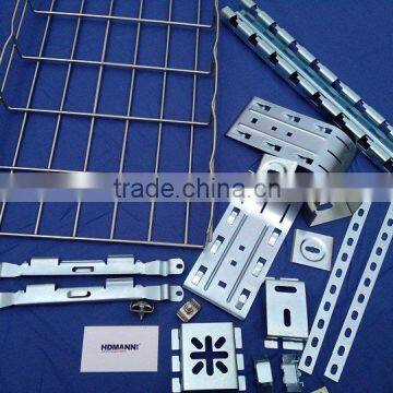 With NAMA stainless steel wire basket cable tray