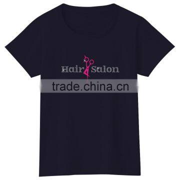 Heat Press Short Sleevescotton Tshirt Hair Salon Uniforms photo-3