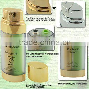 20ml 30ml Plastic Cosmetic Dual Tube Airless Bottle V Shaped Bottle photo-3