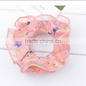 fancy floral girls hair scrunchies hair band