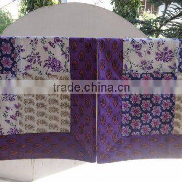 Hand Block Print Patchwork Bedspread With Set of 2 Pillow Covers, Queen Size Patchwork Bedding, Beautiful Golden Block Print Bed photo-2