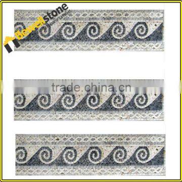 Polished Mosaic Tile Borders for the backsplash in your kitchen or bathrooms