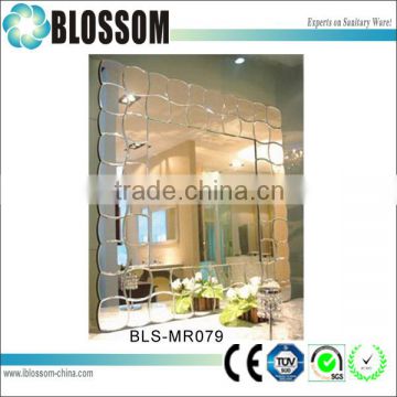 mirror art glass wall decor for home bathroom