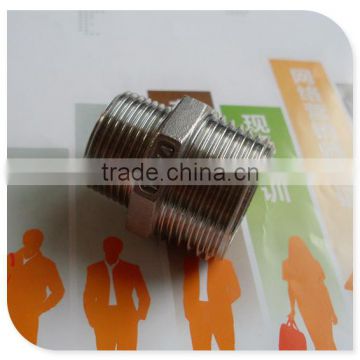 Stainless Steel Screwed Pipe Fitting, 150PSI, NPT/BSP/DIN2999/BSPT Threaded Hex Nipple