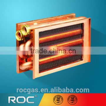 Secondary heat exchanger, half condensing heat exchanger