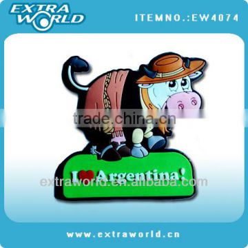 I love Argentina piggy 3d custom soft pvc magnet