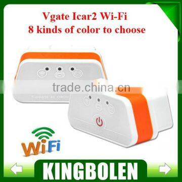 2015 New Arrival Vgate iCar2 WiFi ELM 327 OBD2 Diagnostic Interface Elm327 iCar 2 Wi-fi For IOS&AndroID 8 Colors Available