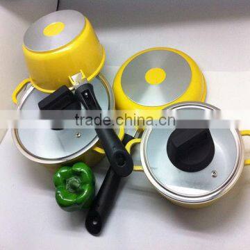 die-casting aluminium ceramic soup pot cookware set