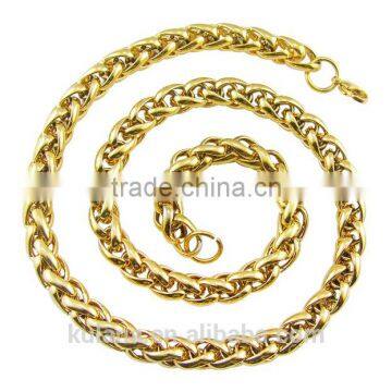 5-10mm Stainless Steel Necklace Round Chain Gold Necklace Designs in 3 grams 91804