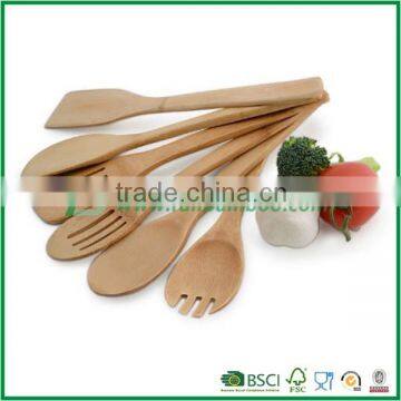 Bamboo kitchen utensil sets of 6 pieces