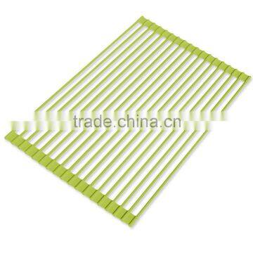 Foldable Roll Up Dish Drying Rack Stainless Steel Over the Sink Colander Dish Drainer Tray                        
                                                Quality Choice