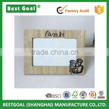 Wedding Photo Frame made of Solid Wood with Metal Family and Couple Decorations