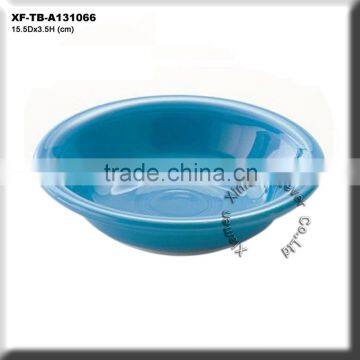 blue ceramic fruit dishware