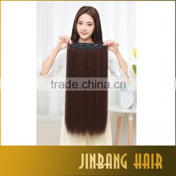 2016 Long Straight Synthetic Hair Extension One Piece 5 Clips in Hair Extensions for women