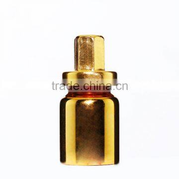shiny gold vial 5ml with aluminum top