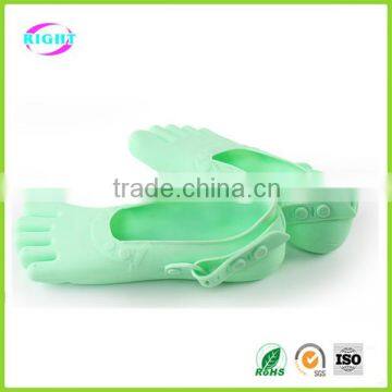 anti-skidding silicone sandals five toe rubber shoes
