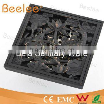 oil rubbed bronze art floor drain