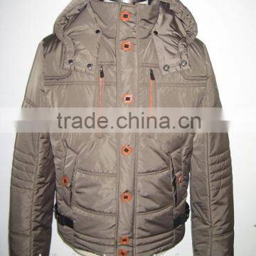 men's padded jacket with hood 2016 new design