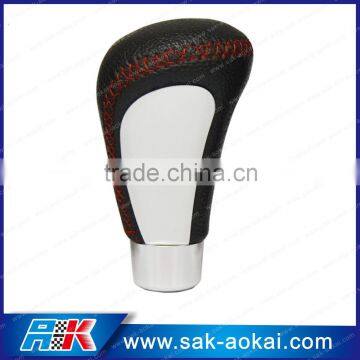 High Quality Custom Gear Knob Leather Red Stitch photo-3