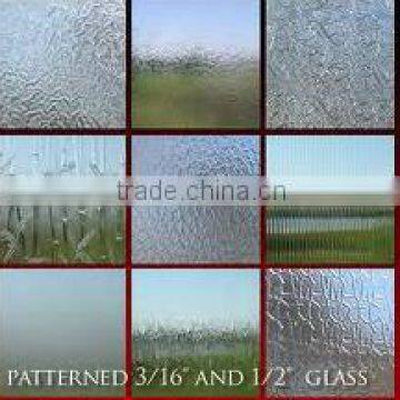 3-8mm pattern glass with AN/NZS 2208:1996, BS6206, EN12150