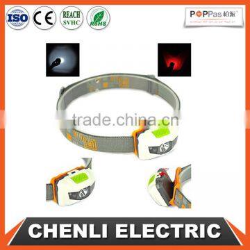 Poppas T16 2+1 Red Smd Led 3AAA Battery Operated Waterproof Outdoor Camping Running Walking Headlight photo-3