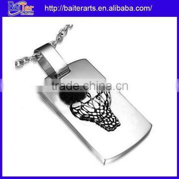 Custom Wholesale Stainless Steel Basketball Pendant