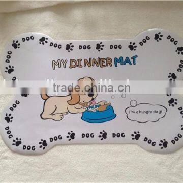 Eco-friendly Gog dinner time pet food mat/waterproof dog nutrition pad/placemat