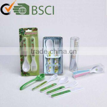 2015 Wholesale popular packaging melamine fork and spoon set