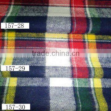 16*16 58*52 cotton/polyester yarn dyed flannel fabric for shirt with ready bulk good quality