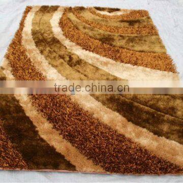 decorative multi-structure light brown polyester shaggy carpets