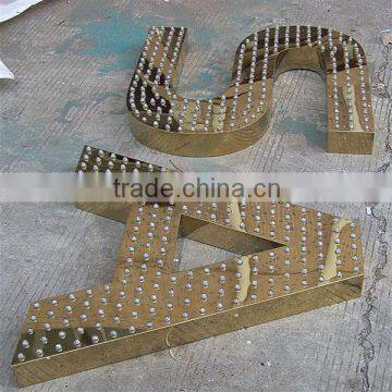 High Luminance Punching Metal Letters Logos Led Light Sign