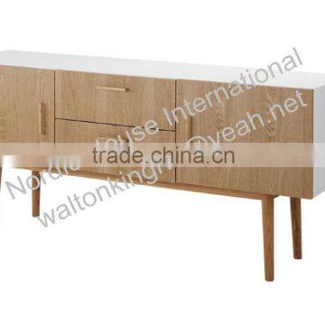 Scandinavian and Contemporary Credenza Modern Oak Matt Paint TV Stand Quality Choice