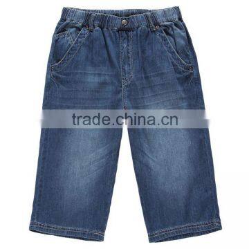 summer boy casual denim jeans 3/4 shorts mid-waist cropped Kid children half pants jeans wholesale                        
                                                Quality Choice