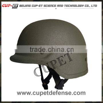 CUPET-PK/CUPET-PP pitted surface green pasgt bullet proof helmets with nij standard