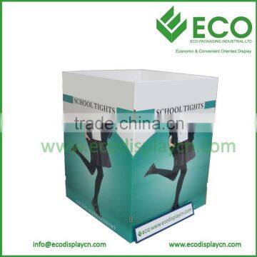 Paper dump bin for silk stocking storage containers