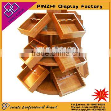 Customized solid wood display shelf Supermarket fruit vegetable shelf