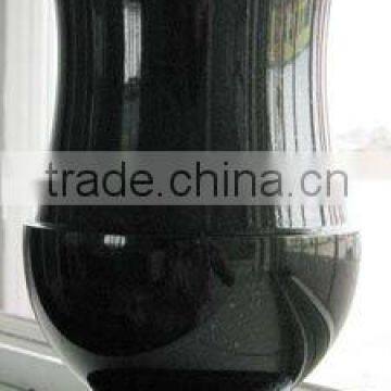 black granite memorial vases for tombstone/headstone