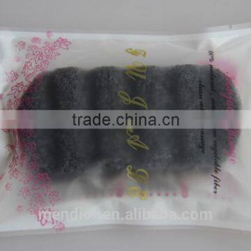 Mendior Bath Konjac Sponge Rectangle Black Bamboo Charcoal Sponge photo-3