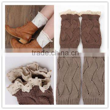 2015 Fashion lady crochet boot cuffs,knitted sock,girls lace boot cuffs,adult women boot cuffs