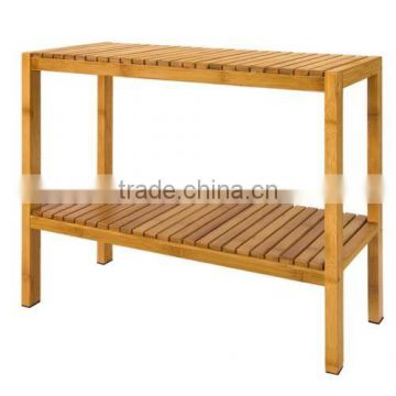 Natural eco-friendly 100%Bamboo Shoe Bench Bamboo Bathroom Shelf Shower Shelf Storage